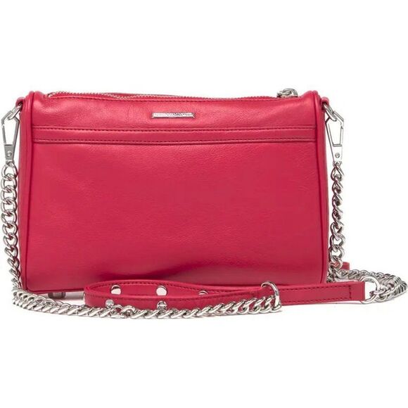 NWT REBECCA MINKOFF Mini M.A.C. Red Leather Crossbody Bag MSRP $195 - Picture 3 of 12